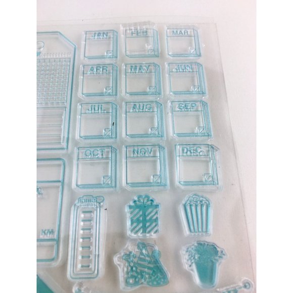 Journal Planner Calendar Activity Stamps Kit 26 PC Scrapbooking Diary mq - Picture 6 of 8